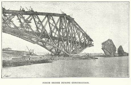 Forth Bridge during Construction (engraving)