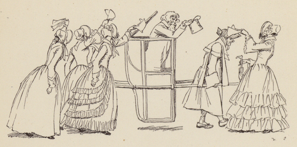 Illustration for Cranford by Mrs Gaskell (engraving)