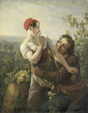 The Impassioned Grape Picker, 1817 (oil on panel)