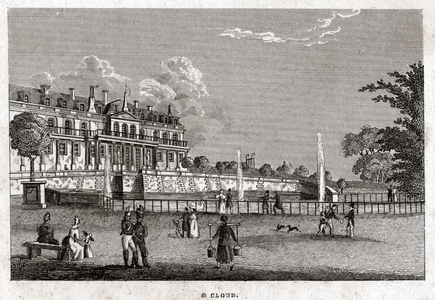 The castle and park of Saint Cloud, 1837 (Engraving)