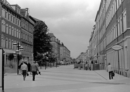 Boulevard Brühl 01 07 1982 GDR Karl Marx town city pedestrian boulevard Brühl Chemnitz Saxony FRG …, 1982 (photo)