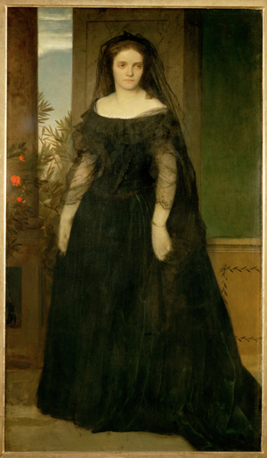 Bildnis der Schauspielerin Fanny Janauschek - Portrait of actress Fanny Janauschek … (painting on canvas)