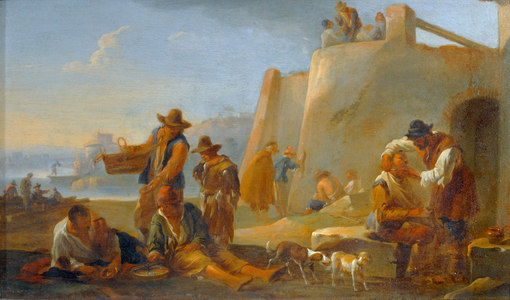 Le Barbier napolitain, Scène de la vie populaire à Rome ...