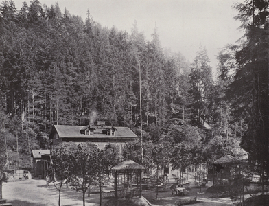 Restaurant im Polenztal (b/w photo)