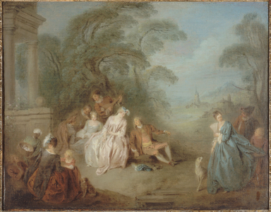 Assembly in a park, between 1715 and 1736 (oil on canvas)
