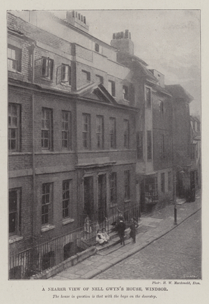 A Nearer View of Nell Gwyn's House, Windsor (b/w photo)
