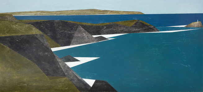 Godrevy Point 2 acrylic on board 54 x 118cm