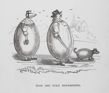 Eggs are very nourishing (engraving)