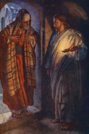 New Testament: Nicodemus (colour litho)