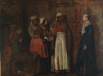 A Visit from the Old Mistress, 1876 (oil on canvas)