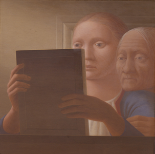 Mirror II, 1963 (egg tempera on gesso panel)