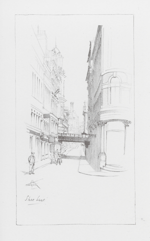 London Lanes: Shoe Lane (litho)