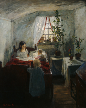 Interior with children, 1890