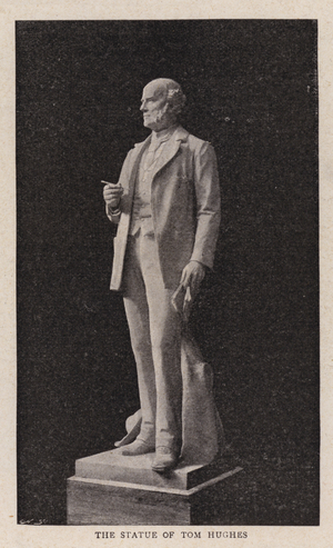 The Statue of Tom Hughes (b/w photo)