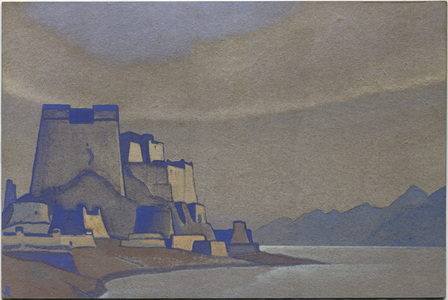 Tibet, Dzong, 1936 (tempera on cardboard)