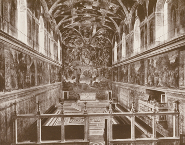 Roma, Cappella Sistina (b/w photo)