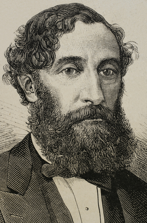 Bartolome Mitre, Argentine statesman, military and author, Portrait (engraving)