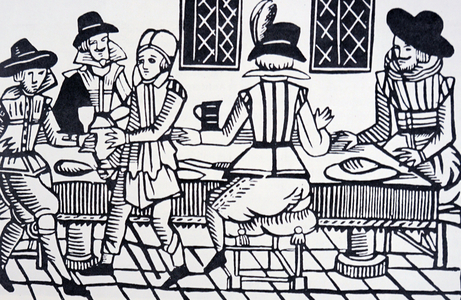 A medieval dinner scene