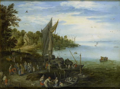 River Bank, 1600-1650 (oil on copper)