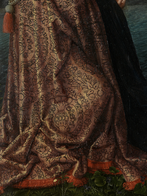 Detail of the central panel of the Baptism of Christ, c.1502-08 (oil on panel) 