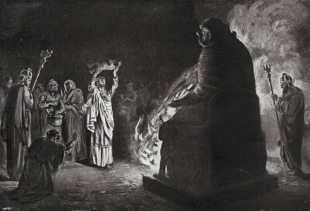 A Phoenician Sacrifice to Moloch (litho)