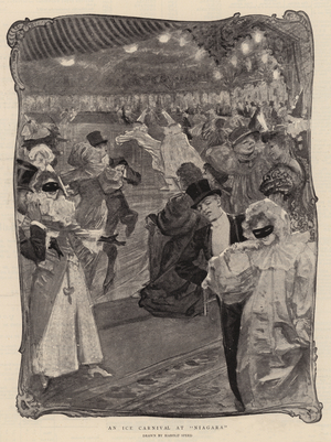 An Ice Carnival at "Niagara" (litho)