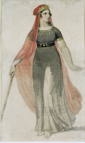 Costume design for Medea, heroine of one of Franz Grillparzer's plays …