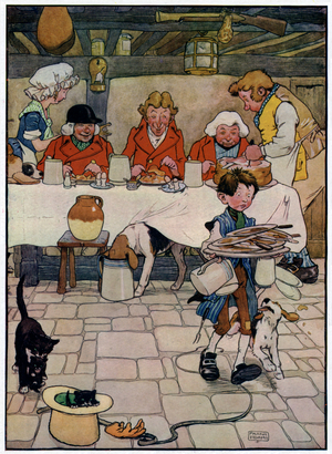 Three Jolly Huntsmen (colour litho)