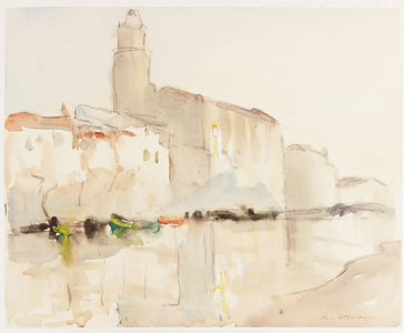 Martigues (b/c, charcoal & w/c on paper)

