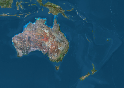 Oceania, Natural Colour Satellite Image (photo)