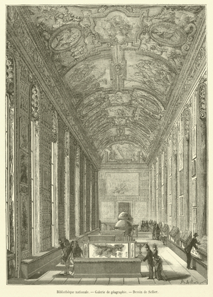 Bibliotheque nationale, Galerie de geographie (engraving)