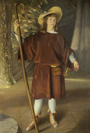 Dame Peggy Ashcroft as Imogen, Stratford, 1957 (oil on canvas)