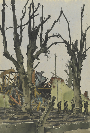Shattered Landscape, Cleve, 1939-45 (w/c on paper)