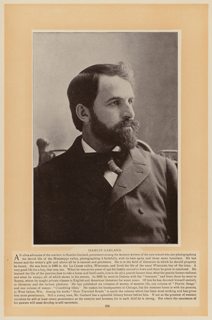 Portrait of Hamlin Garland (b/w photo)