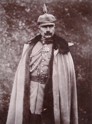 The German Kaiser Wilhelm II in field uniform, c.1915 (b/w photo)
