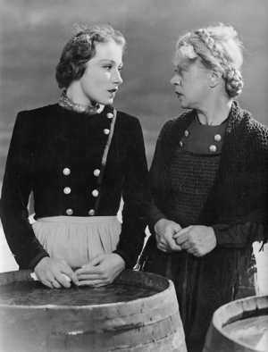 Brigitte Horney and Charlotte Schulz in 'The Girl from Fano', 1941 (b/w photo)