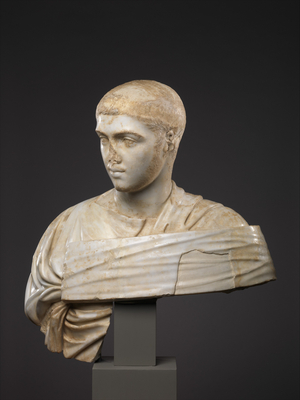 Marble Portrait bust of Severus Alexander, 230-235 A.D  (marble)