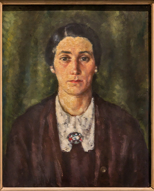 Portrait of my wife, 1930 -40 (oil painting on cardboard)