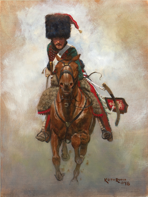 8th Hussar, 2018 (oil on board)