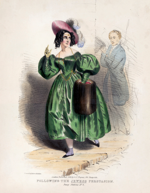 'Following the Jewess Persuasion', london, 1835 (engraving)