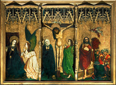 Annunciation - Crucifixion - Resurrection (tempera on wood)