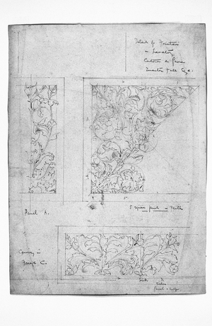 Angel, wall detail, 1891 (Pencil and watercolor wash on paper)