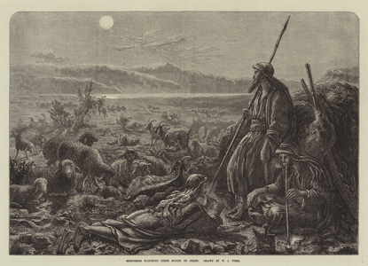 Shepherds watching their Flocks by Night (engraving)