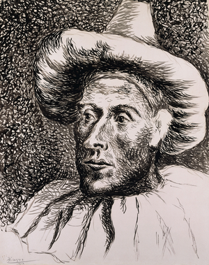 Pierrot, 1917 (brush and blakc ink on paper)