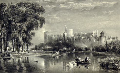 Windsor Castle from the North West, 19th century (engraving)