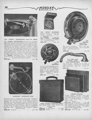 Page from Hobdays General Merchandise Catalogue 1936/1937 (litho)