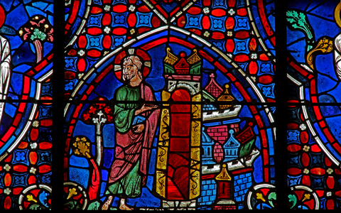 Christ explains his Many Mansions (w0) (stained glass)