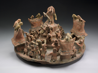 Model Depicting a Ritual Center, A.D. 100-800 (ceramic and pigment)