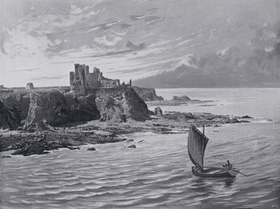 Scotland: Tantallon Castle (b/w photo)