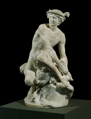 Mercure attachant ses talonnieres Marble statue …